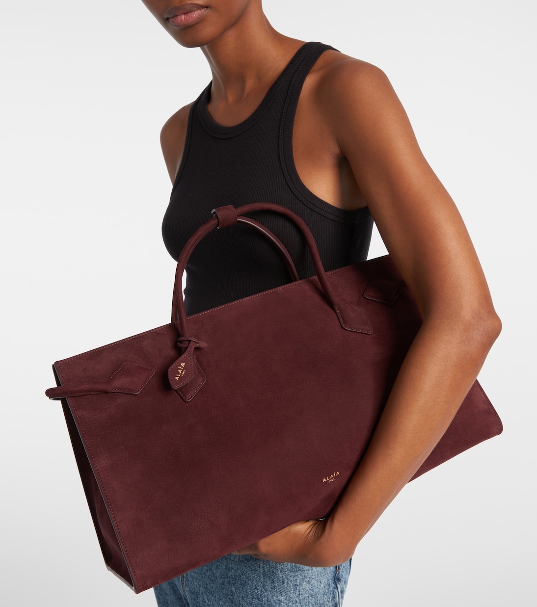 Le Teckel Large leather shoulder bag | Alaïa