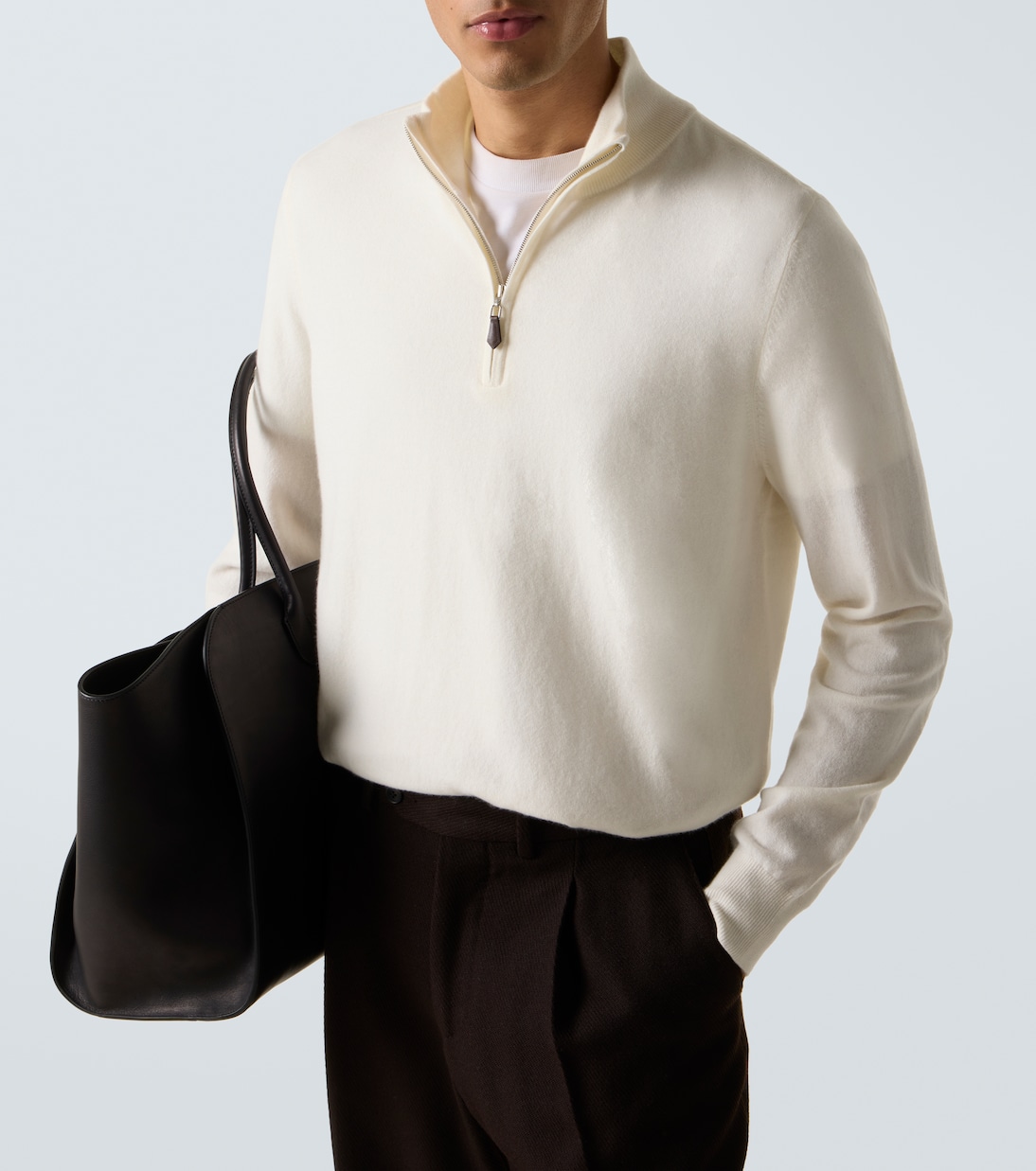 Mr Fenchurch cashmere half-zip sweater | Arch4