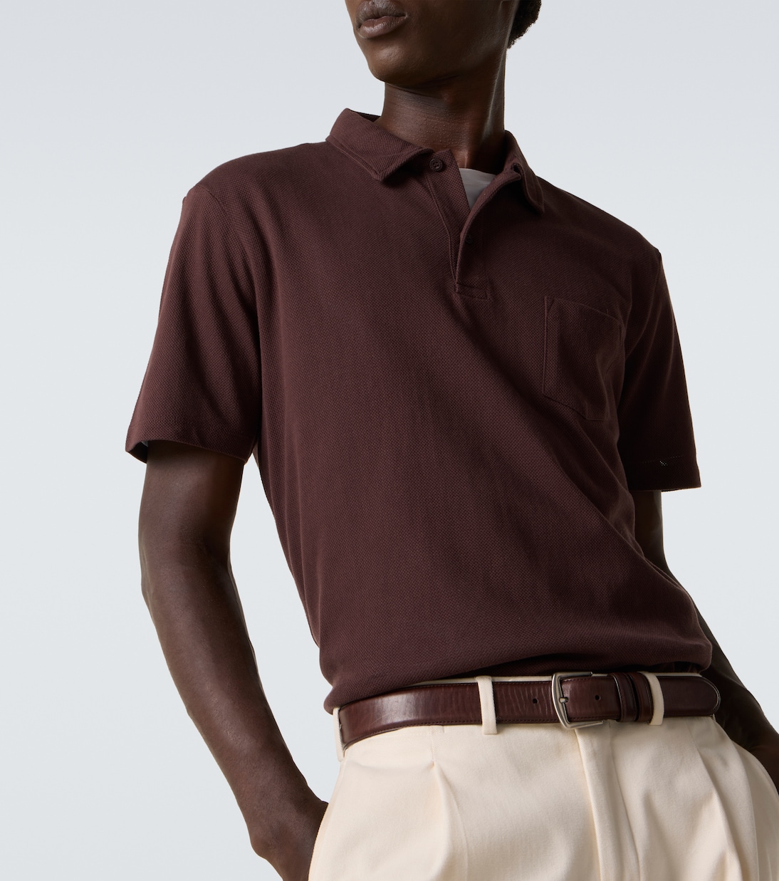 Cotton polo shirt | Sunspel