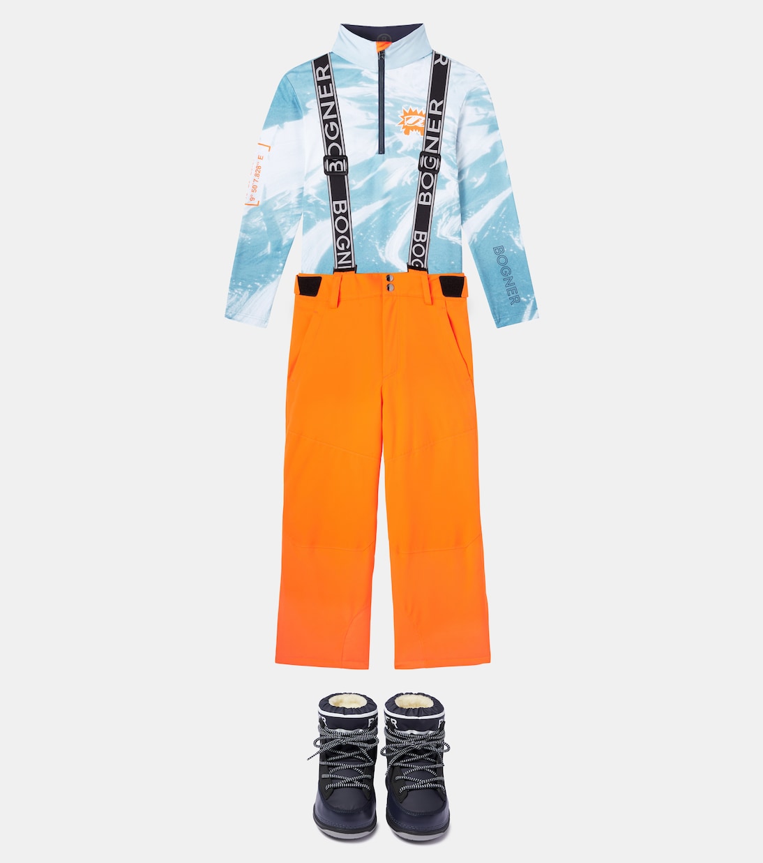 Chris logo printed technical half-zip top | Bogner Kids