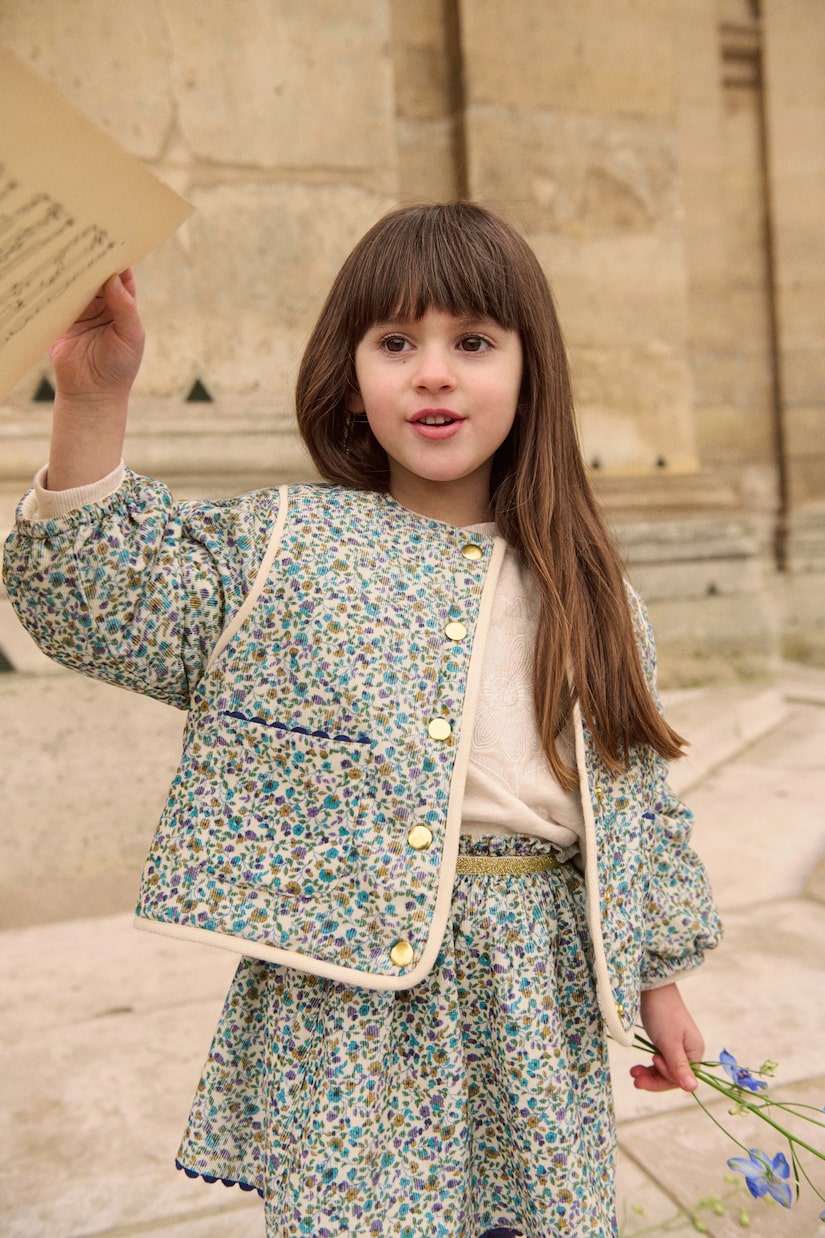 Cephee floral cotton corduroy skirt | Louise Misha