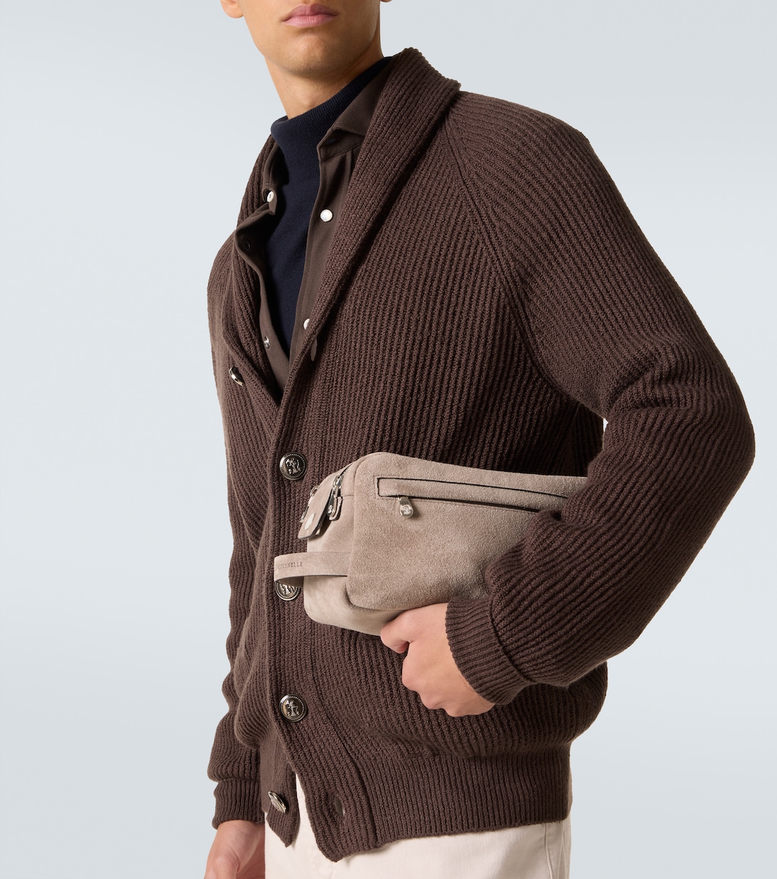 Kosmetiketui aus Veloursleder | Brunello Cucinelli