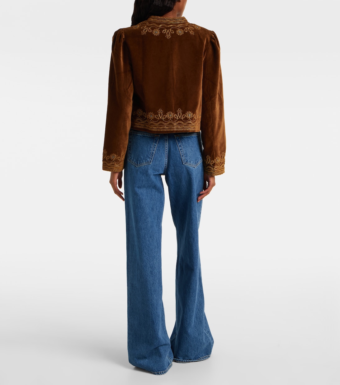 Denver embroidered cotton velvet jacket  | Rixo