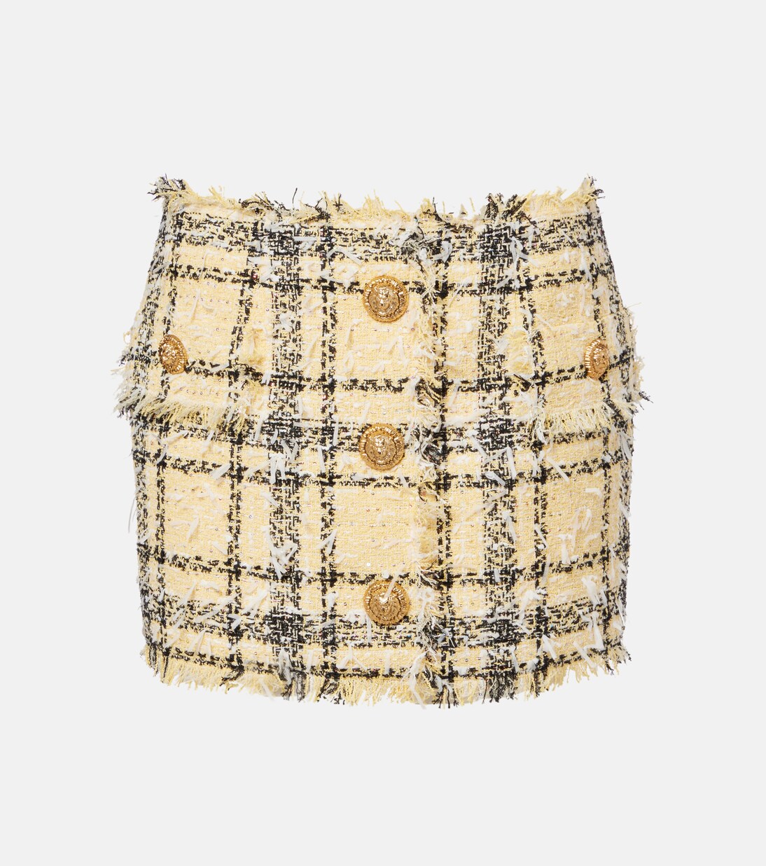 Sequined cotton-blend tweed miniskirt | Balmain