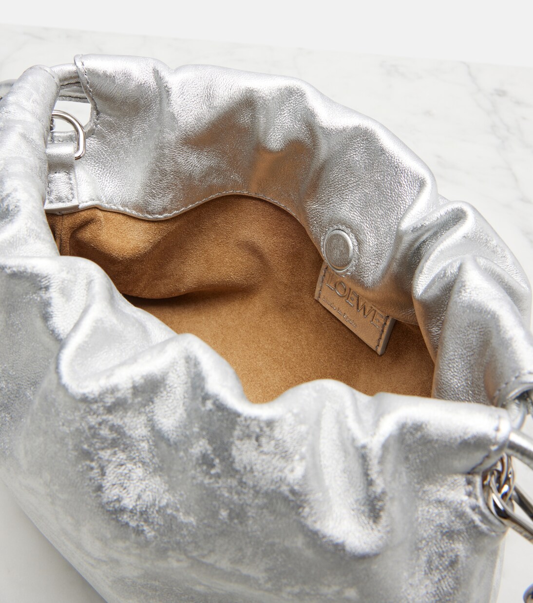 Flamenco Mini metallic leather clutch | Loewe