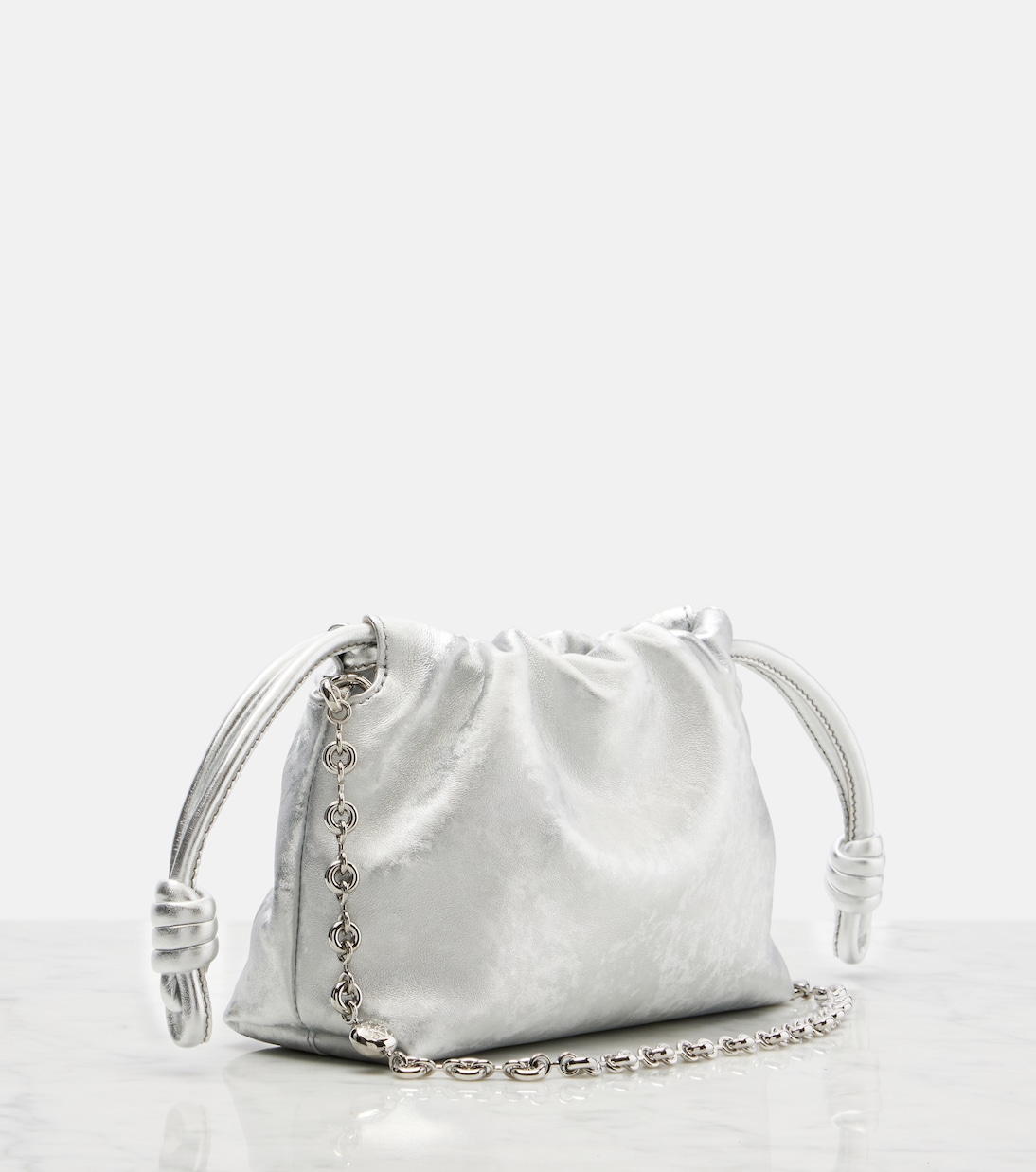 Flamenco Mini metallic leather clutch | Loewe