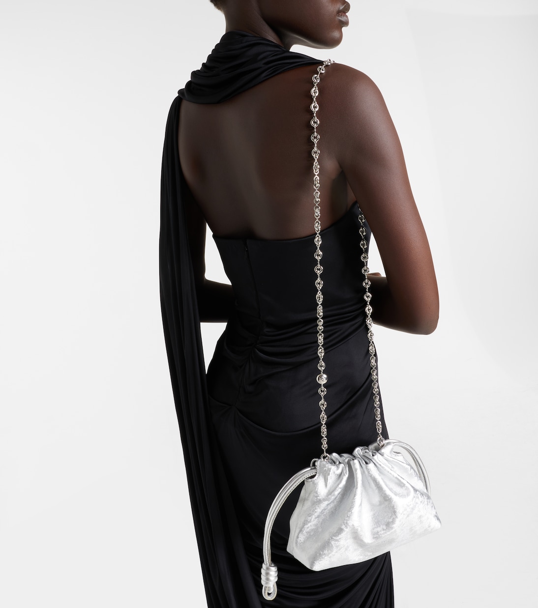 Flamenco Mini metallic leather clutch | Loewe