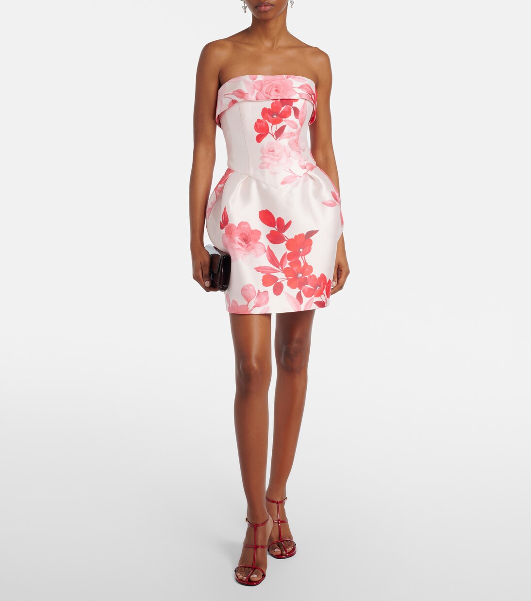 Robe bustier à fleurs | Monique Lhuillier