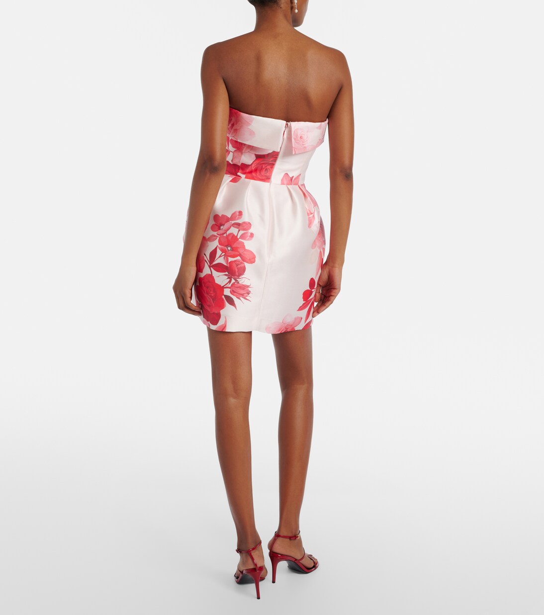 Robe bustier à fleurs | Monique Lhuillier