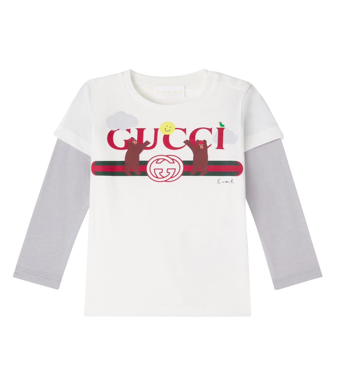 x Euan Roberts Baby printed cotton jersey T-shirt  | Gucci Kids