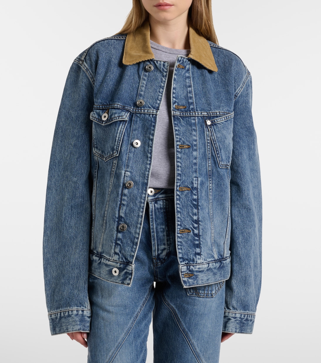 Jeansjacke mit Cord | JW Anderson