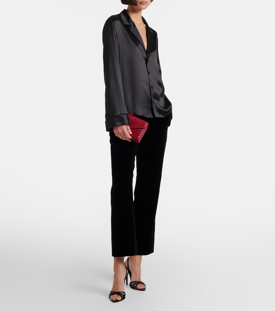Chemise en satin de soie | Saint Laurent