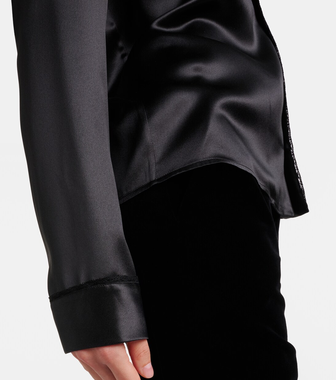 Chemise en satin de soie | Saint Laurent