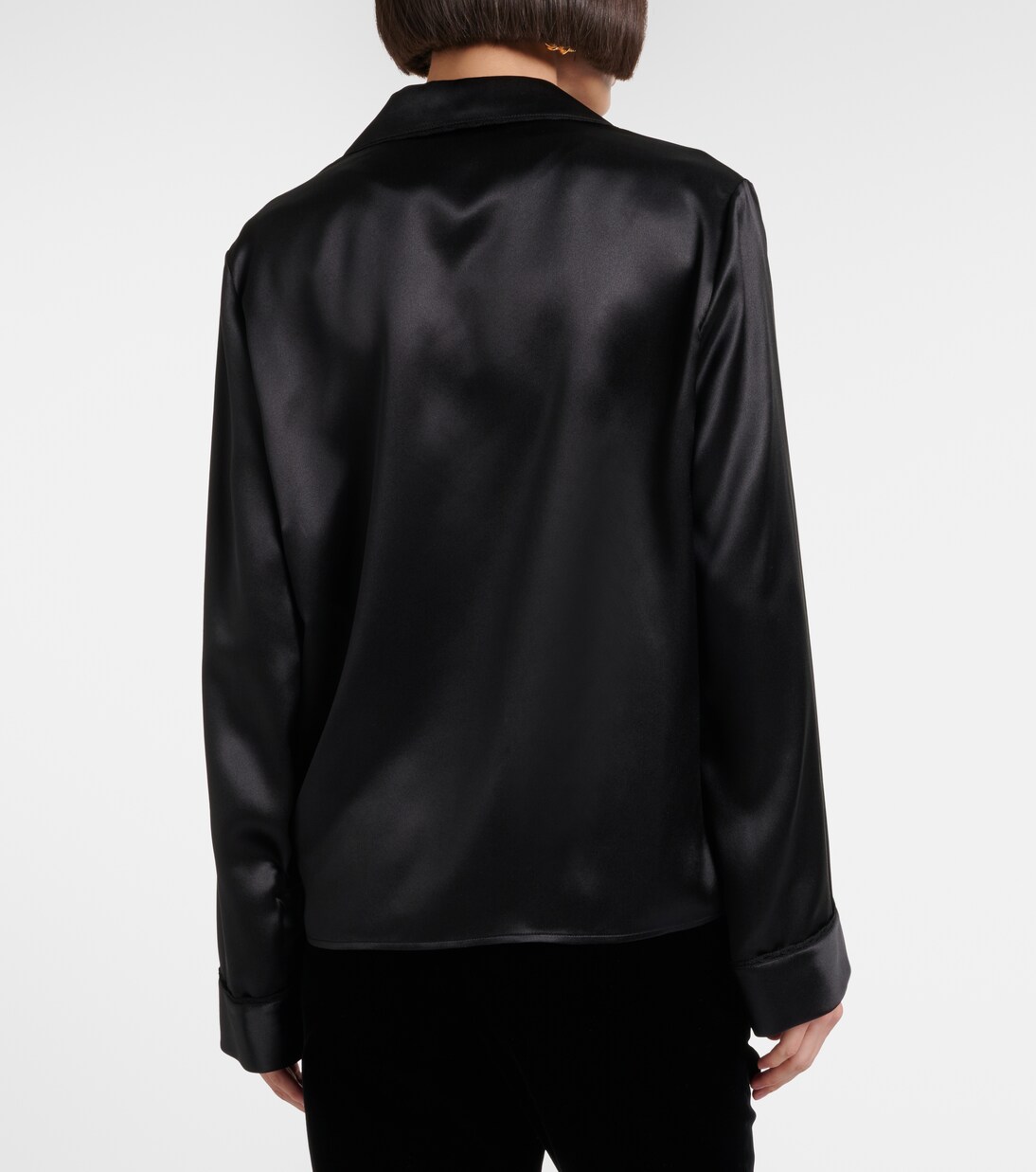 Chemise en satin de soie | Saint Laurent