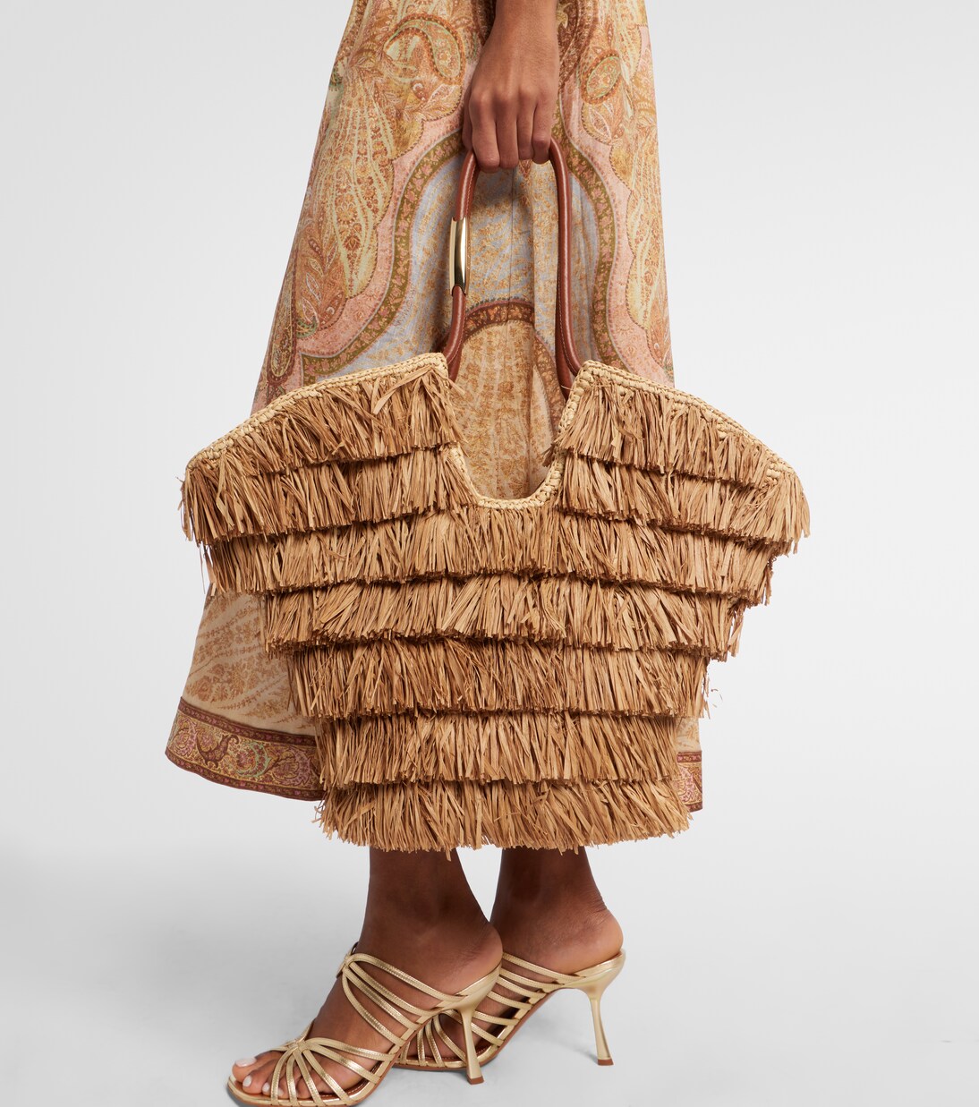 Goldentime Medium raffia tote bag | Zimmermann