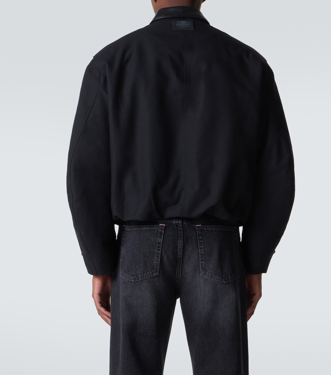 Leather-trimmed cotton twill bomber jacket | Acne Studios