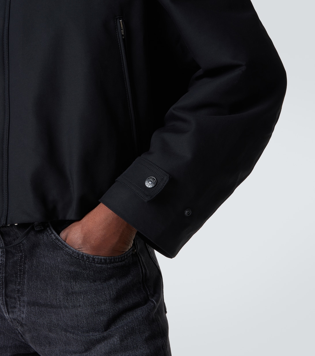 Leather-trimmed cotton twill bomber jacket | Acne Studios