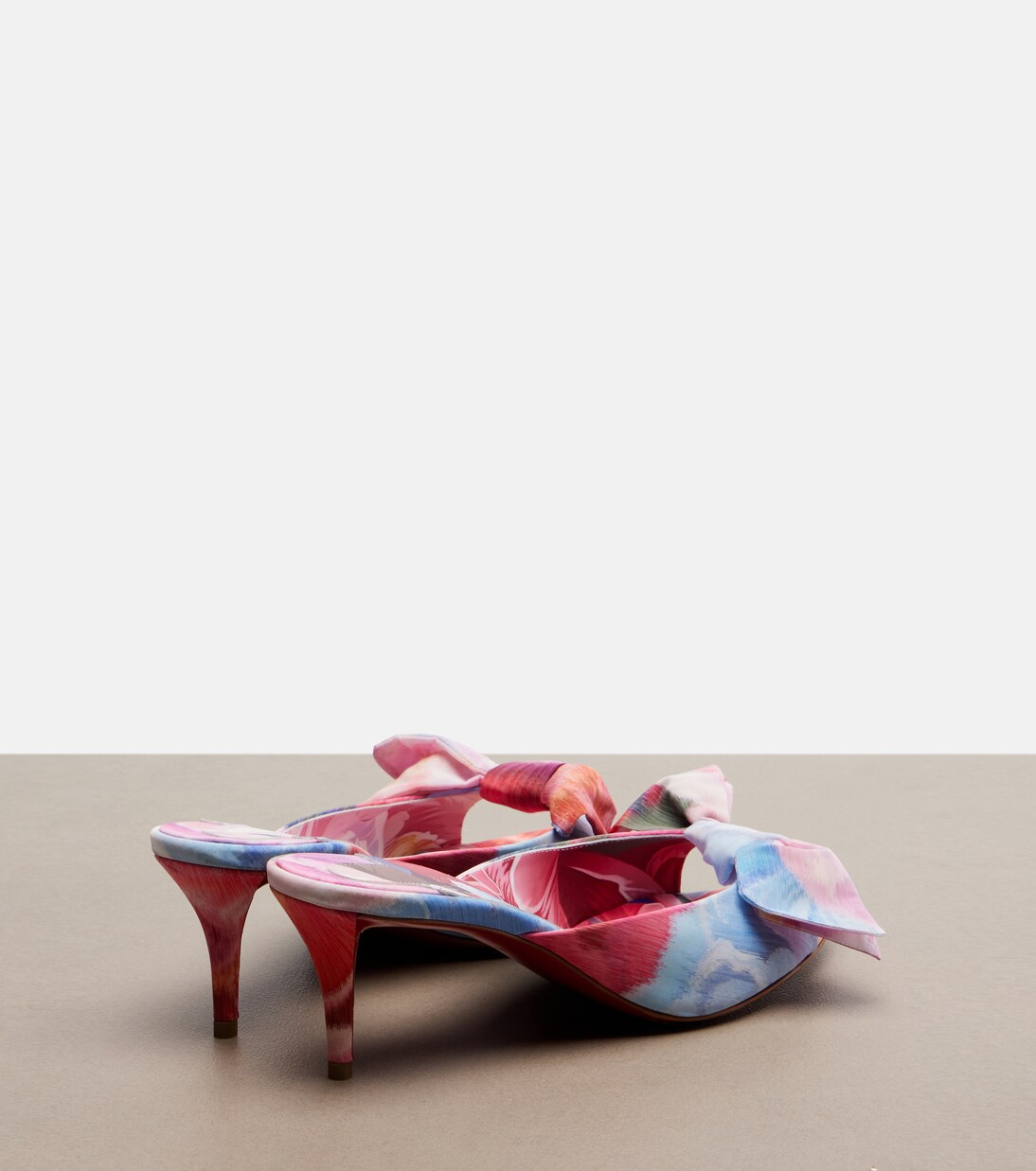 Mulazee bow-detail floral chiné mules | Christian Louboutin