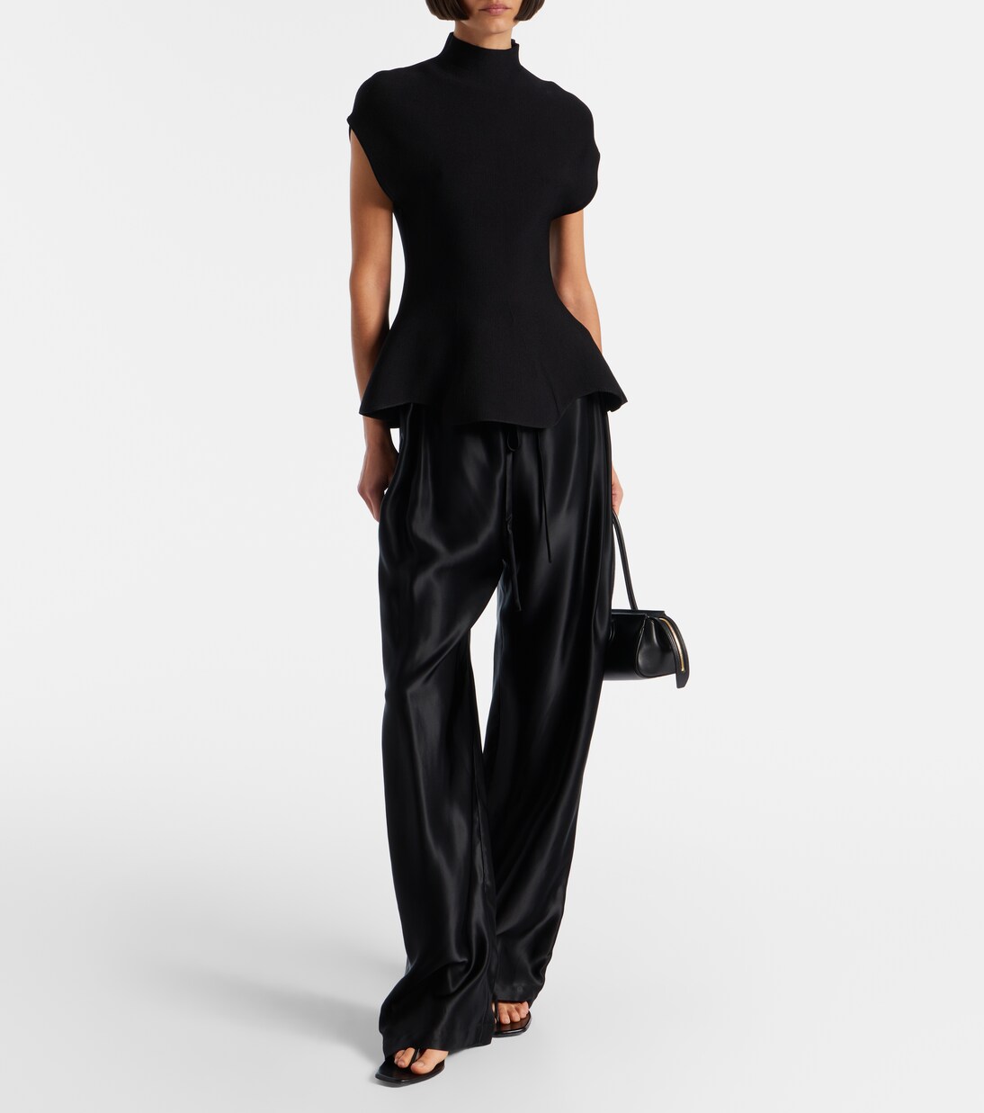 Pantalones anchos Rohen de satén | Khaite