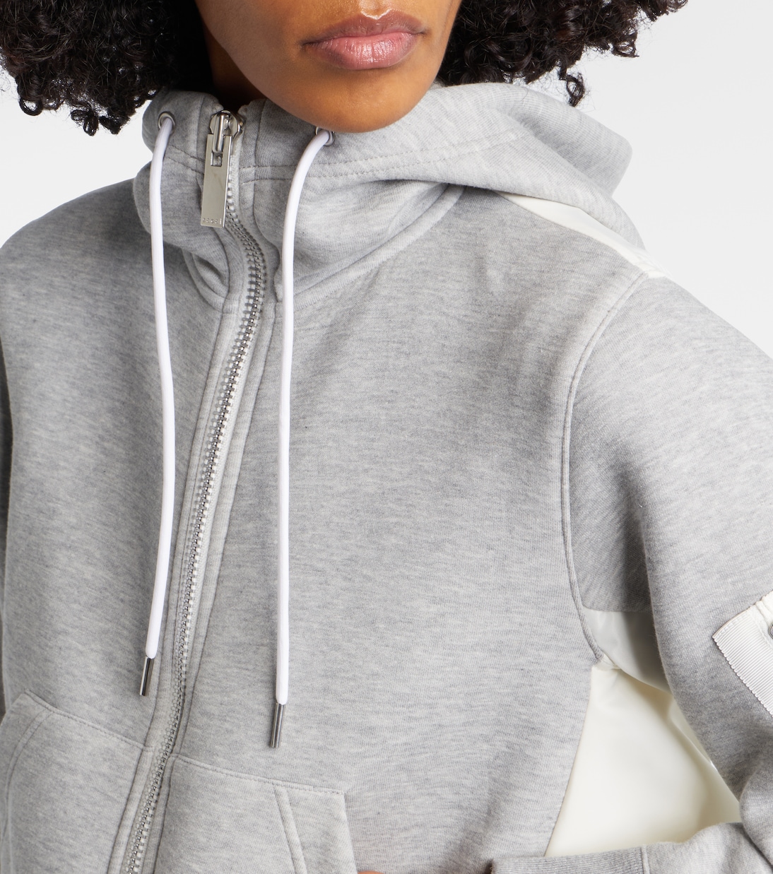 Paneled zip-up hoodie | Sacai