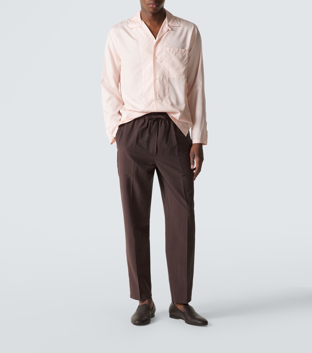 Selly silk-blend straight pants | Umit Benan