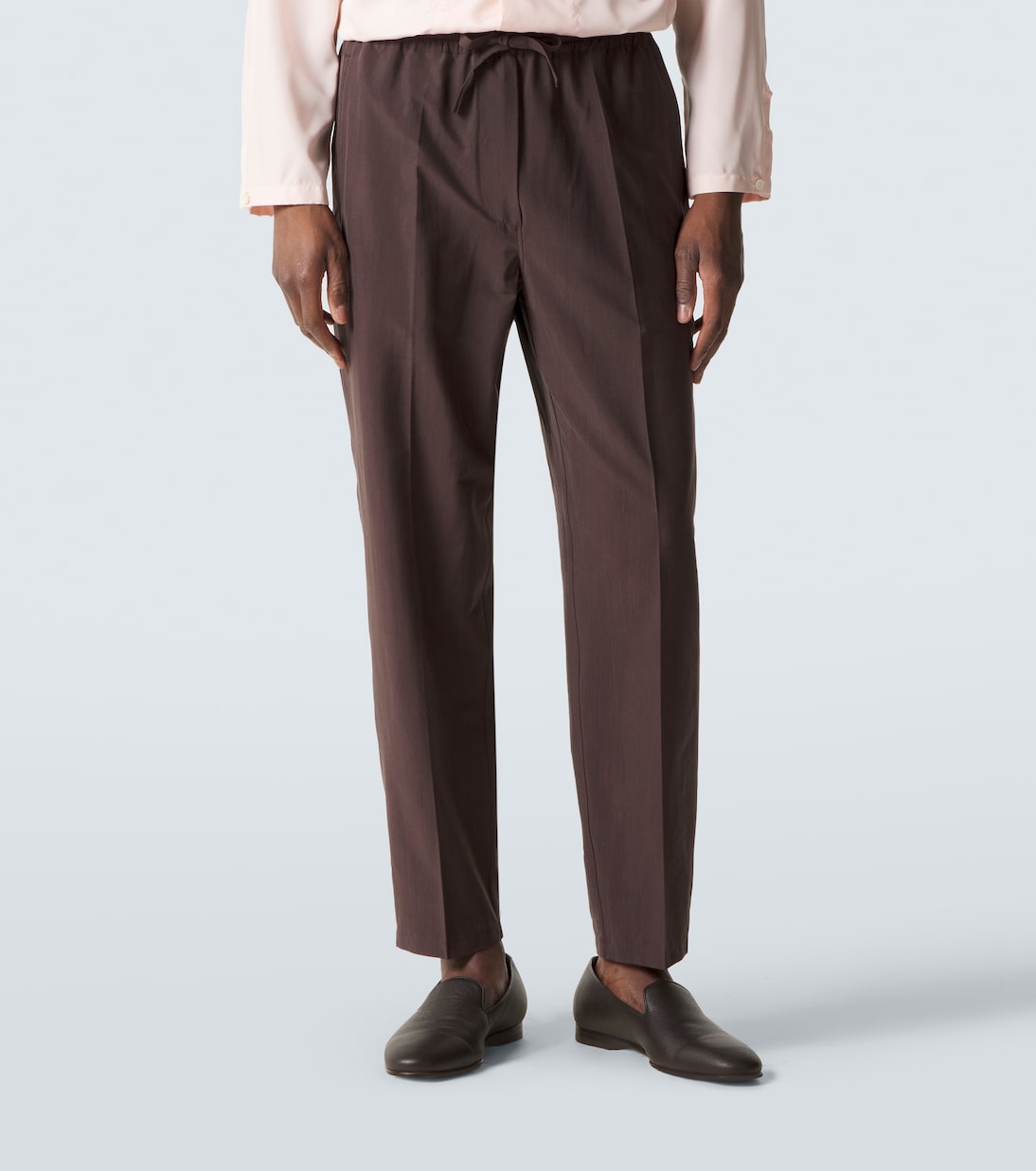 Selly silk-blend straight pants | Umit Benan