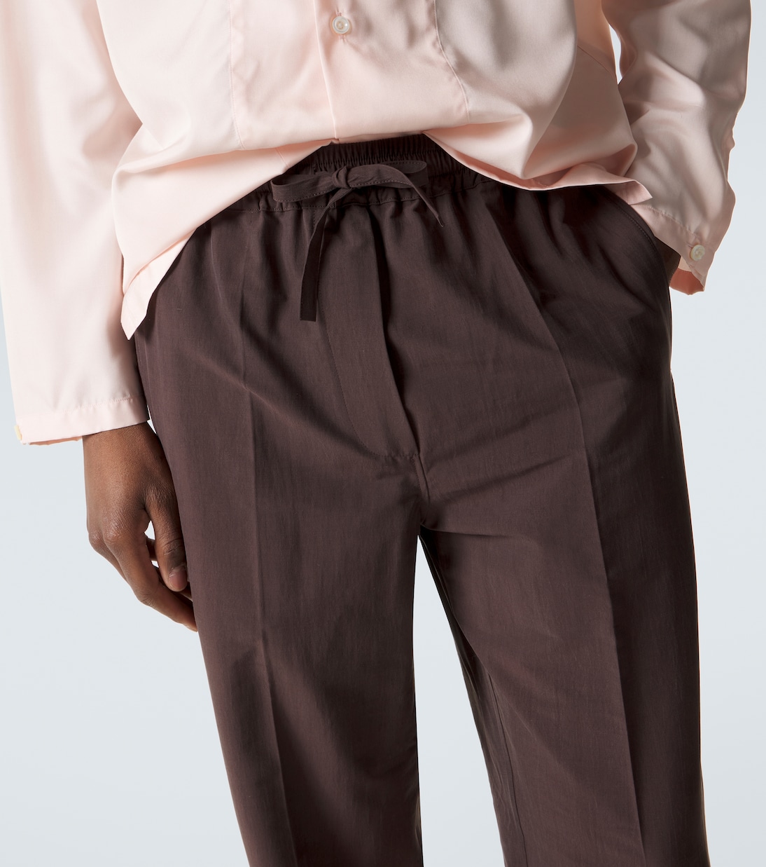 Selly silk-blend straight pants | Umit Benan