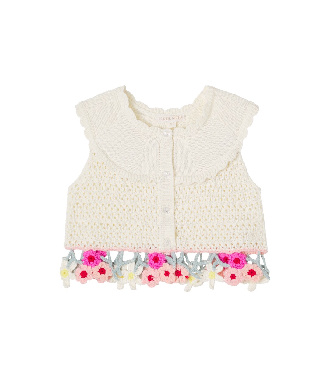 Chaleco Elea en mezcla de algodón bordado | Louise Misha