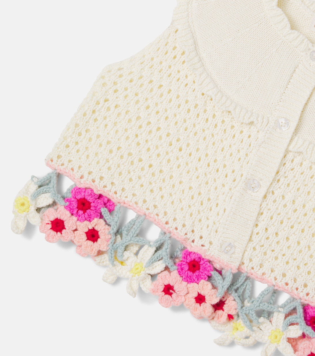 Chaleco Elea en mezcla de algodón bordado | Louise Misha