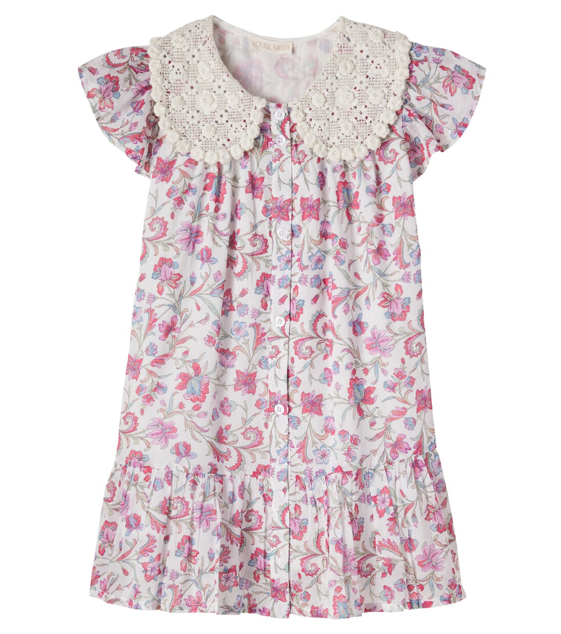 Vaina printed cotton voile shirt dress | Louise Misha