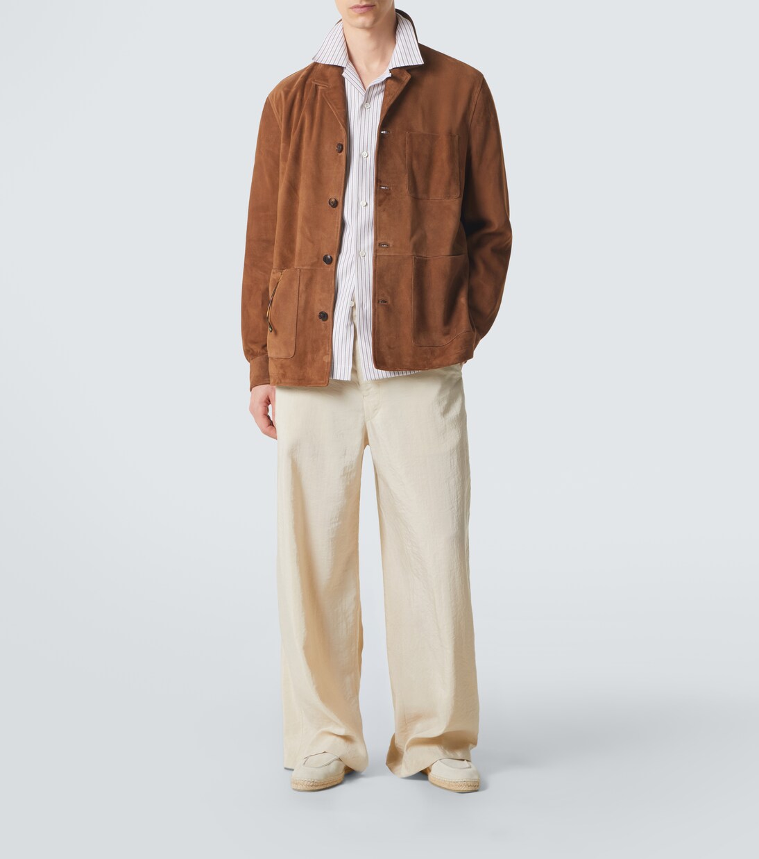 Chemise Havana rayée en lin et coton | Umit Benan