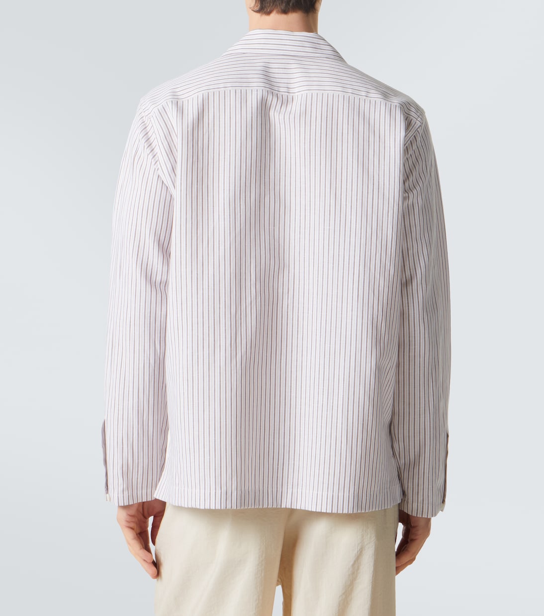 Chemise Havana rayée en lin et coton | Umit Benan