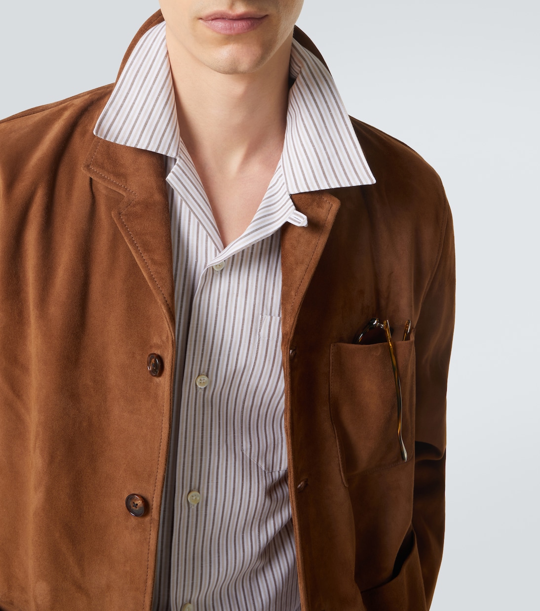 Chemise Havana rayée en lin et coton | Umit Benan