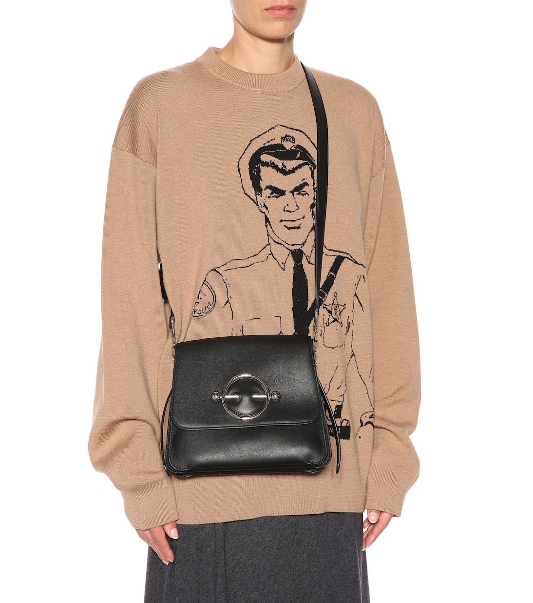 Schultertasche Disc aus Leder | JW Anderson