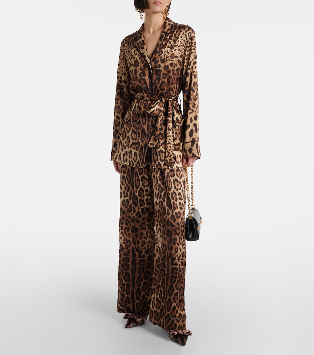 Leopard-print silk pants | Dolce&Gabbana