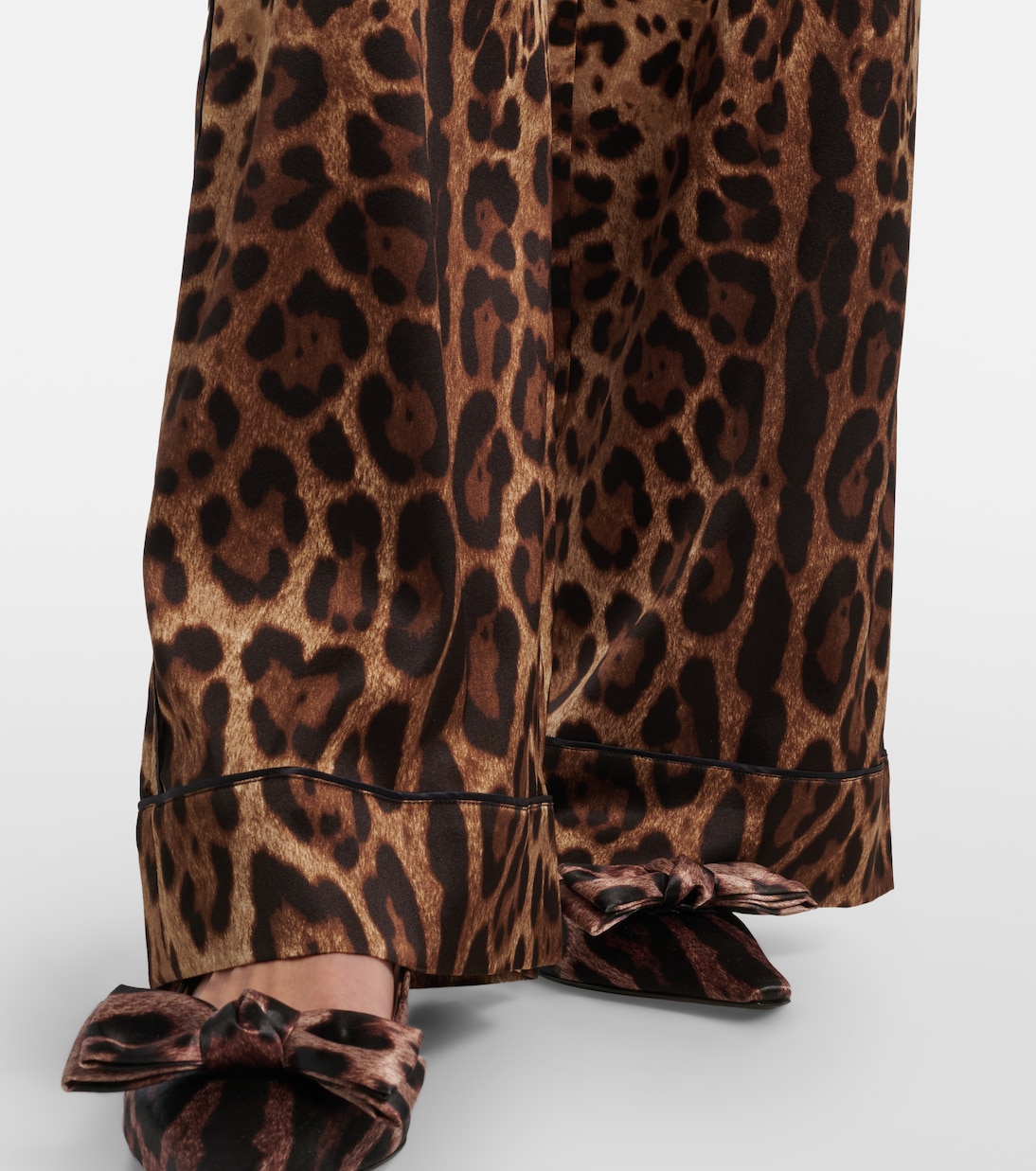 Leopard-print silk pants | Dolce&Gabbana