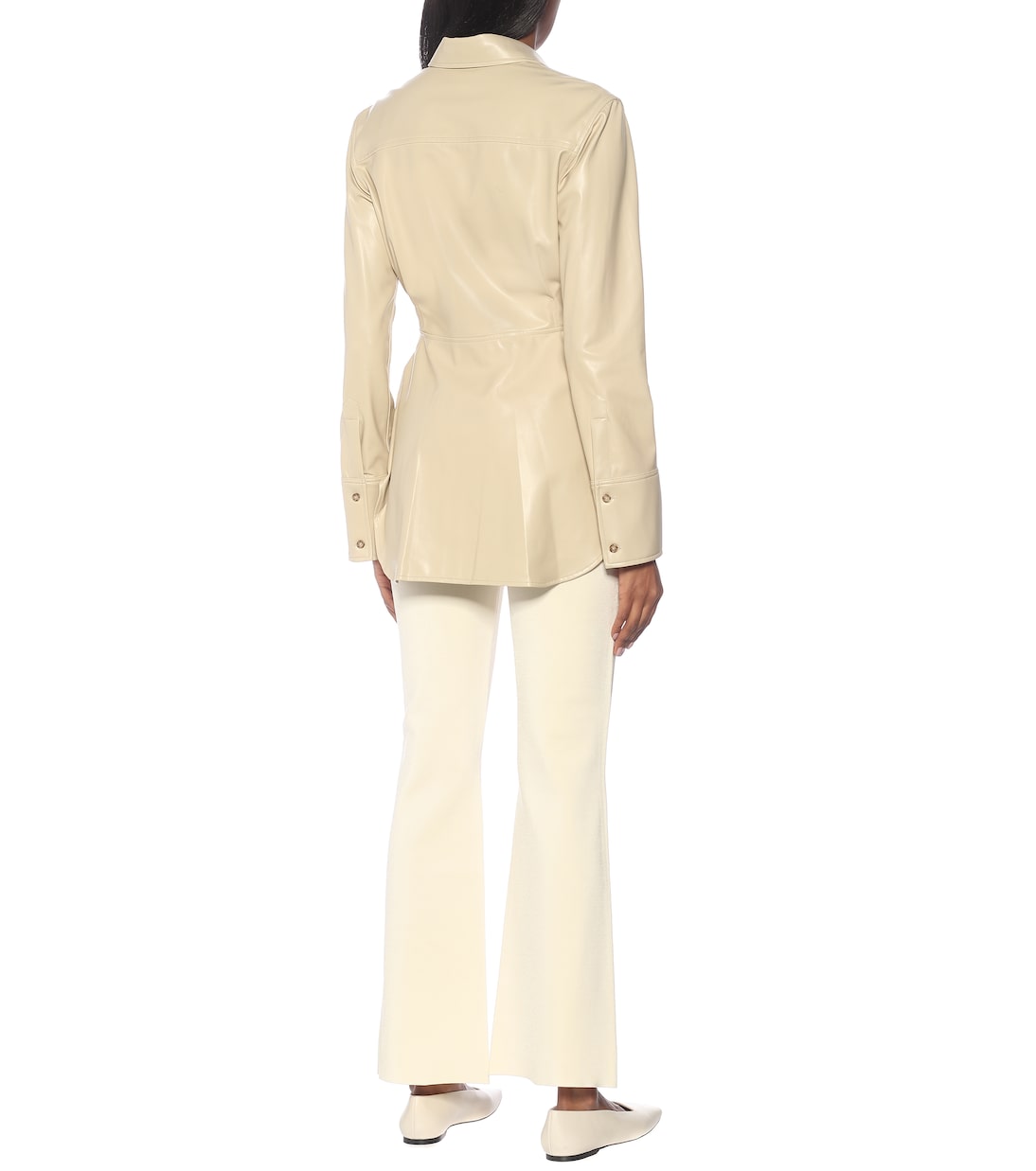 Sierra faux leather blazer | Deveaux New York