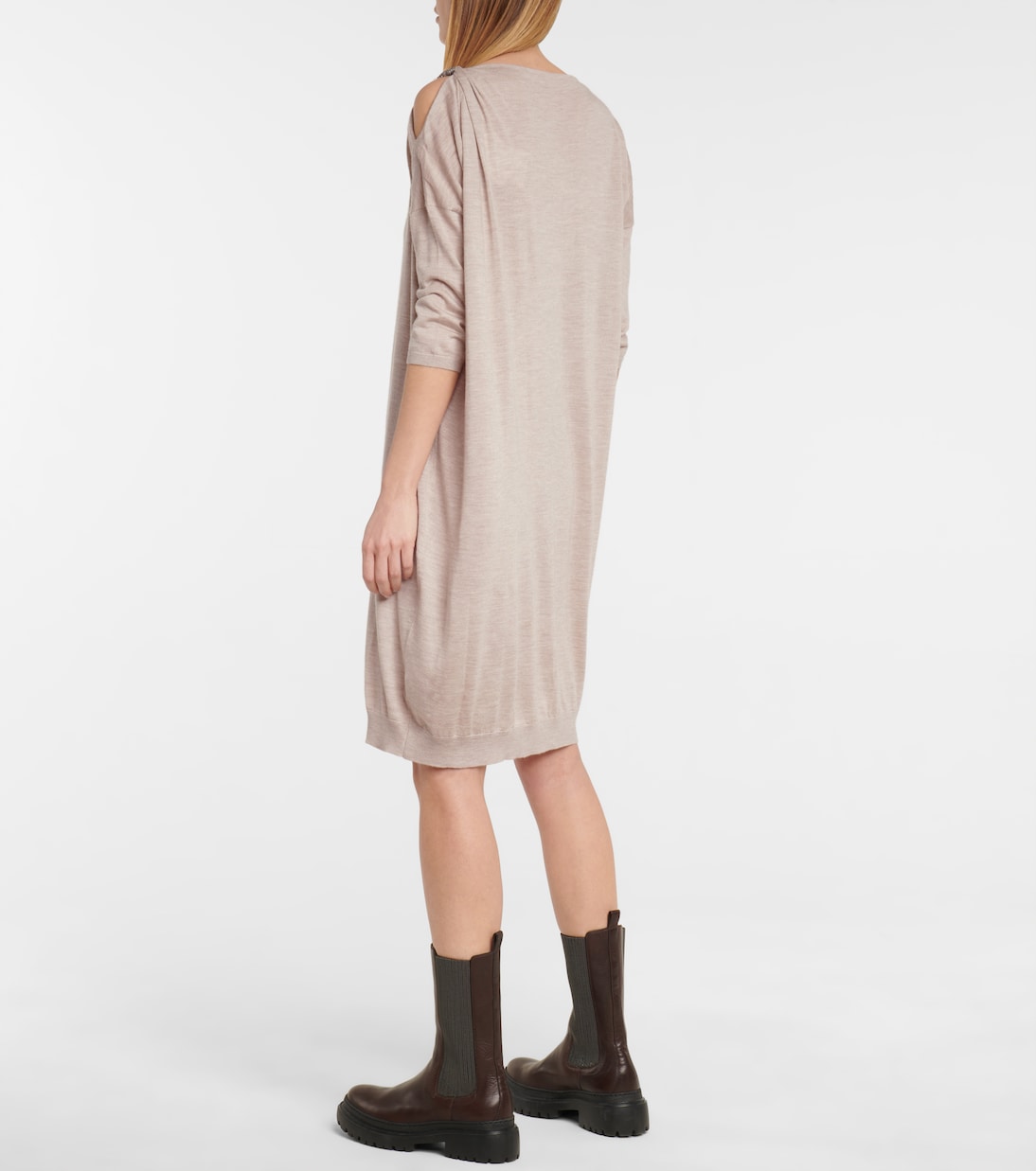 Cashmere and silk sweater dress | Brunello Cucinelli