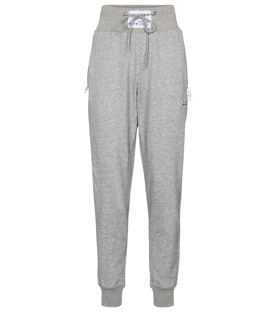 High-rise cotton-blend sweatpants in grey - Adam Selman Sport | Mytheresa