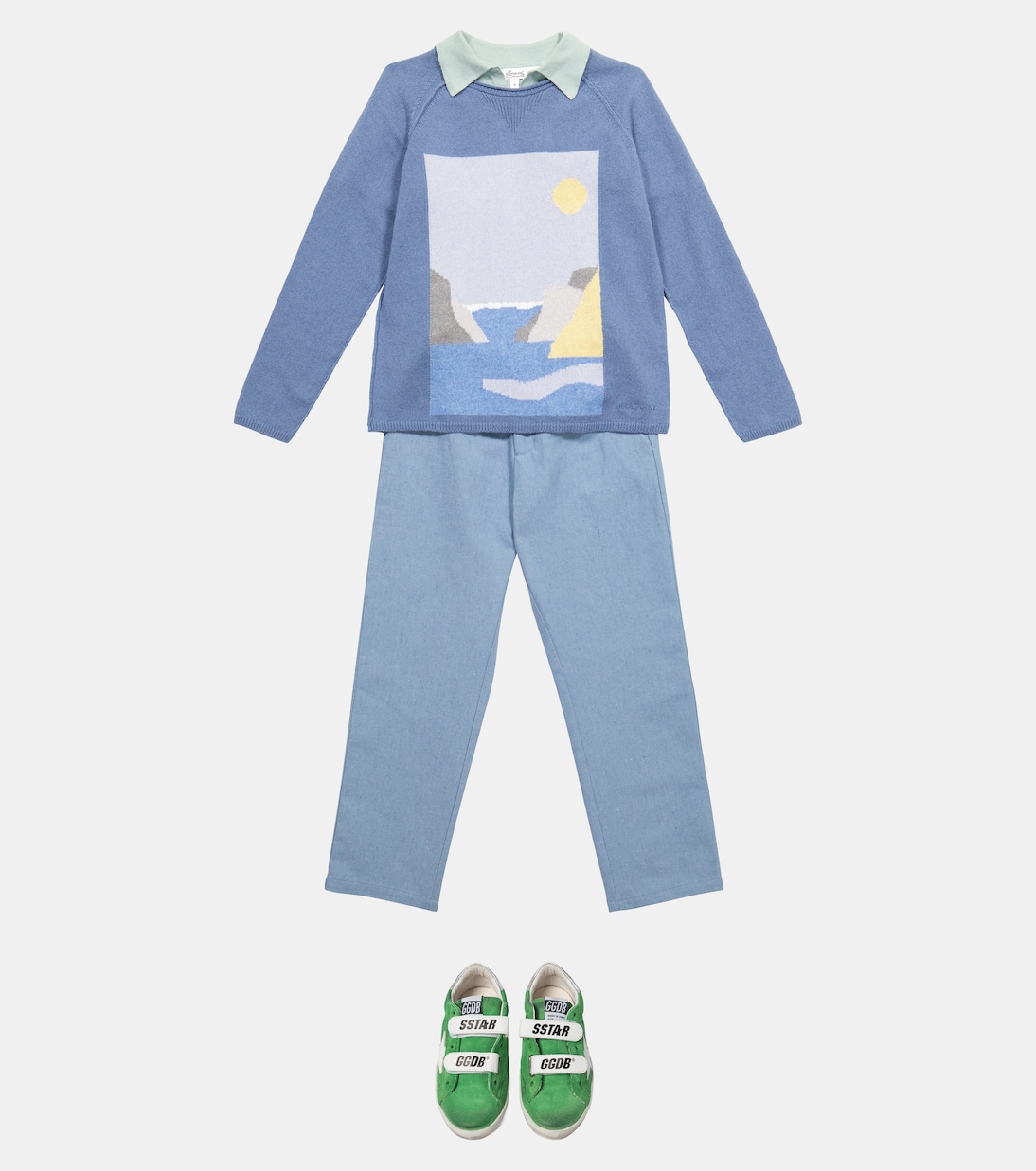 Pull intarsia en cachemire et coton | Bonpoint
