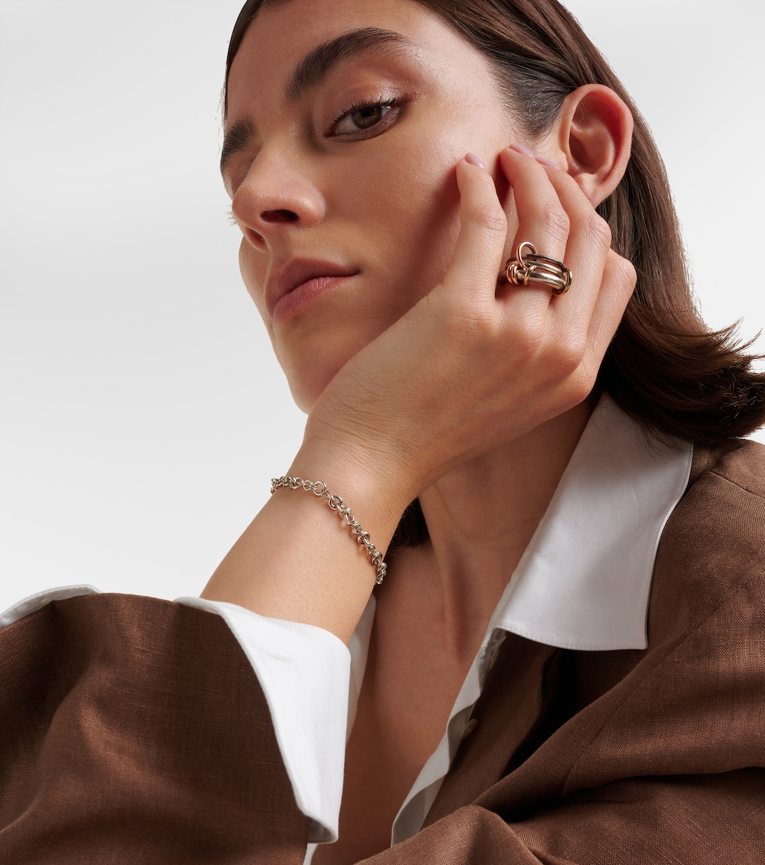 Bracciale in Argento Sterling Helio con Catena Link by Spinelli Kilcollin, Stile Giovane e Moderno