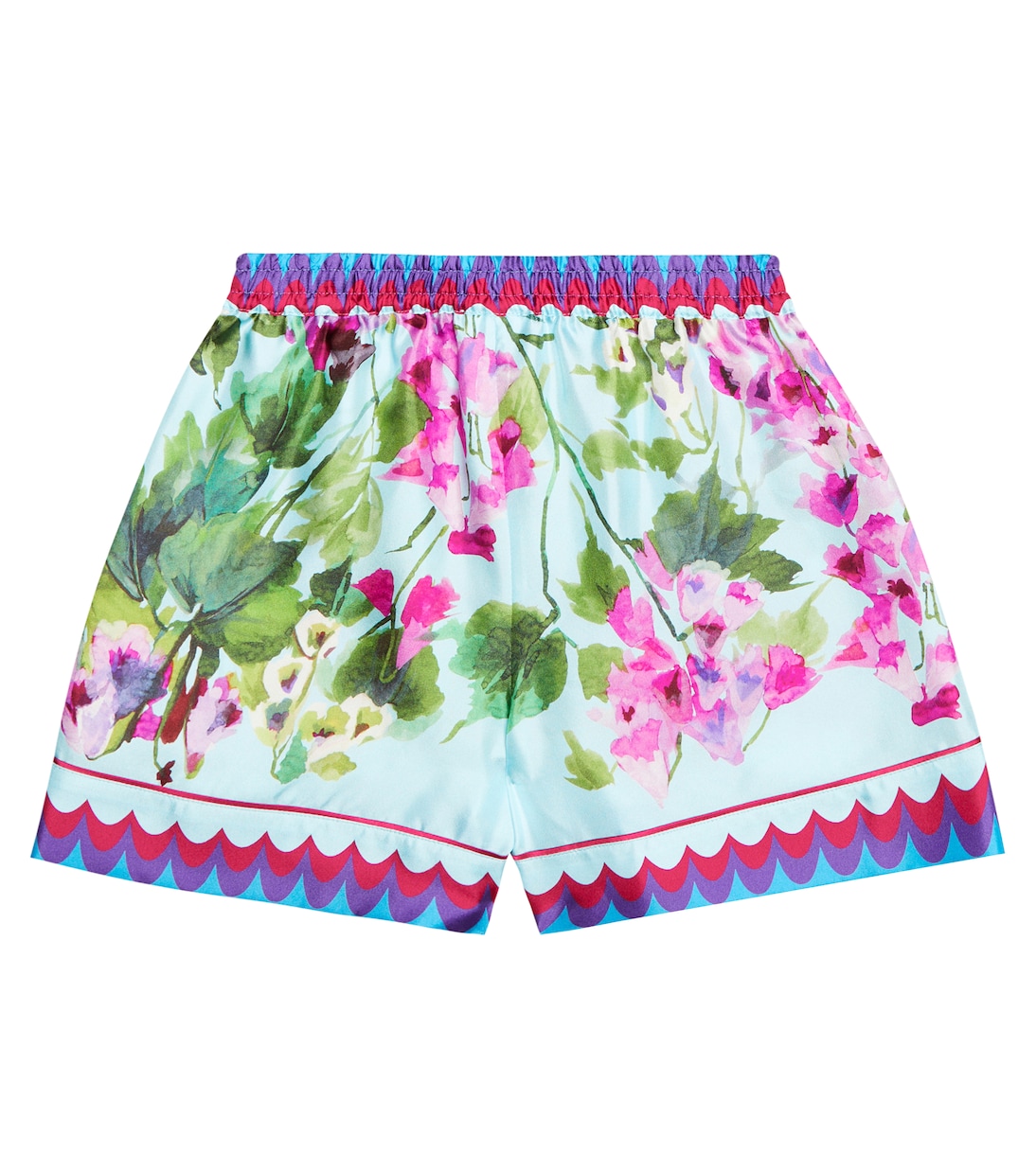 Shorts de seda floral | Dolce&Gabbana Kids