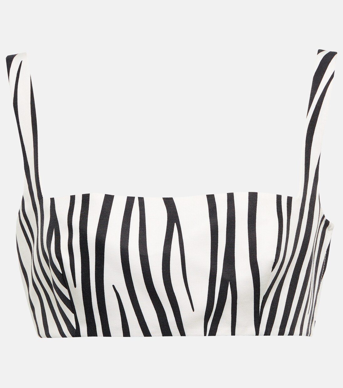 Zebra-print cotton and silk bralette | Valentino