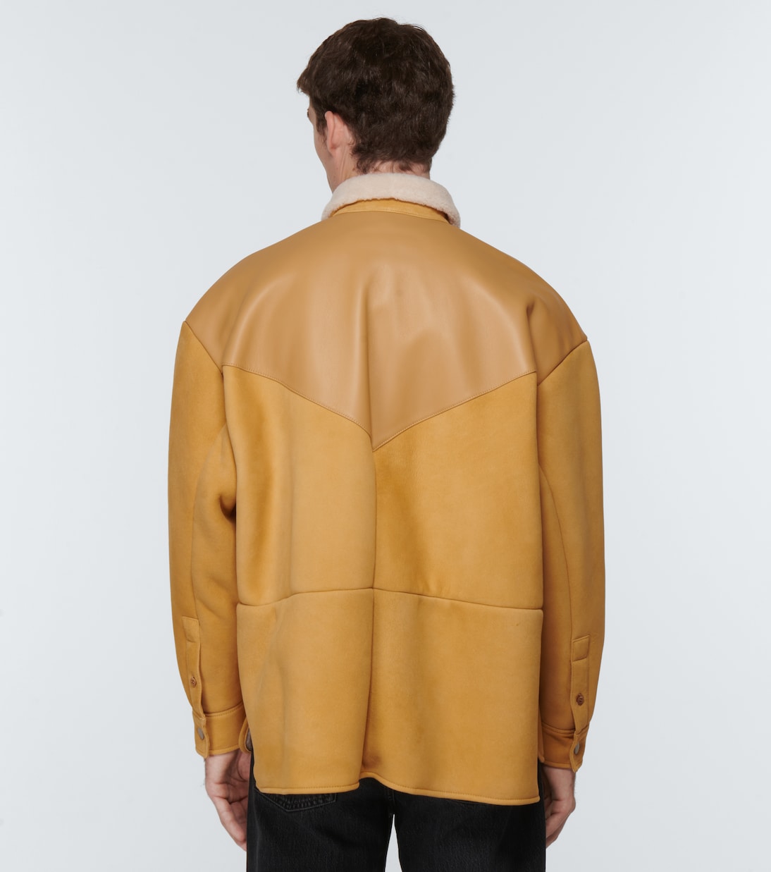 Shearling-trimmed suede jacket | Acne Studios