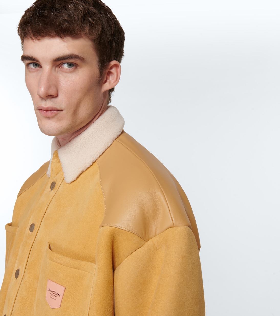 Shearling-trimmed suede jacket | Acne Studios