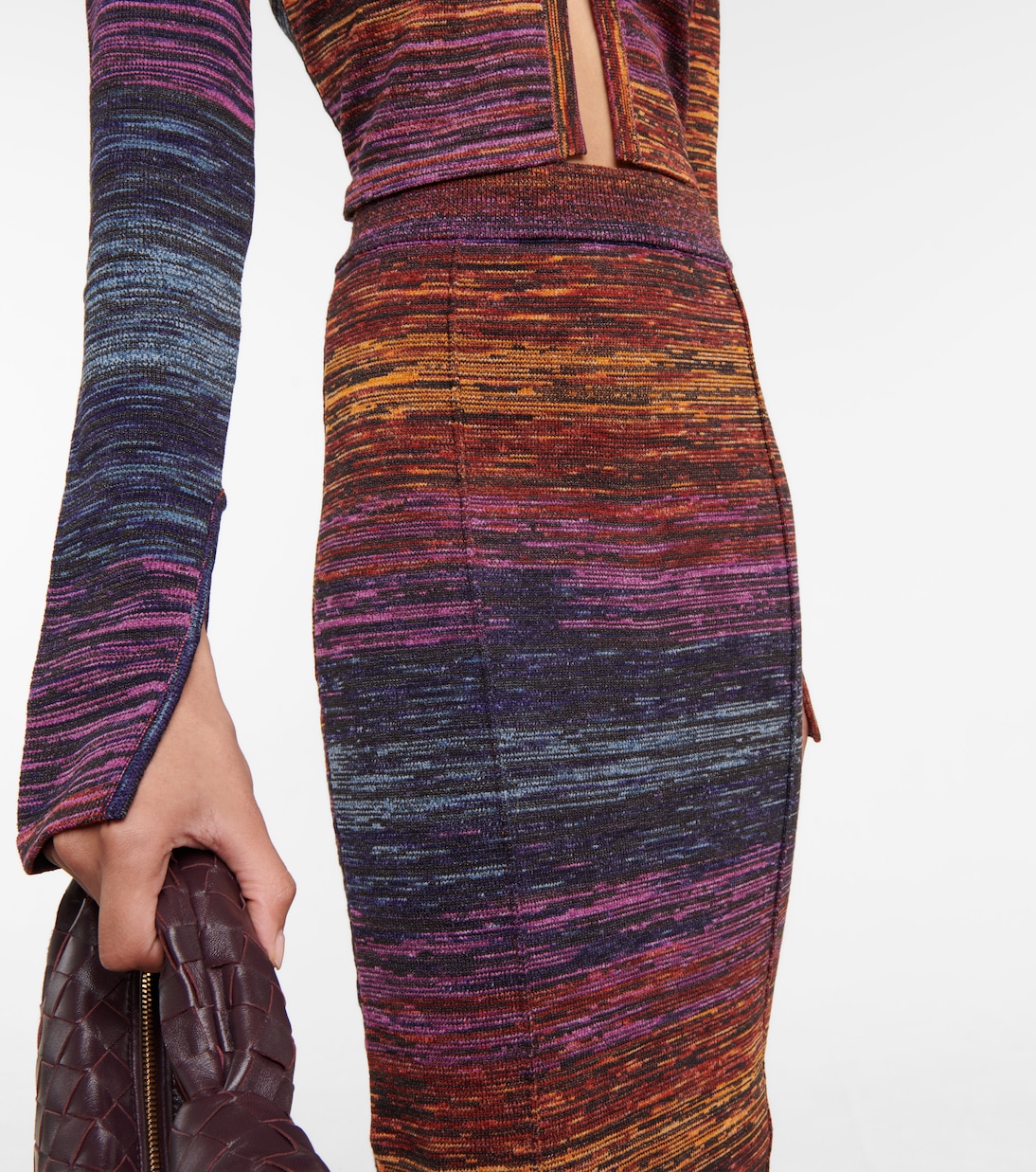 Space-dyed cropped cardigan | Rotate
