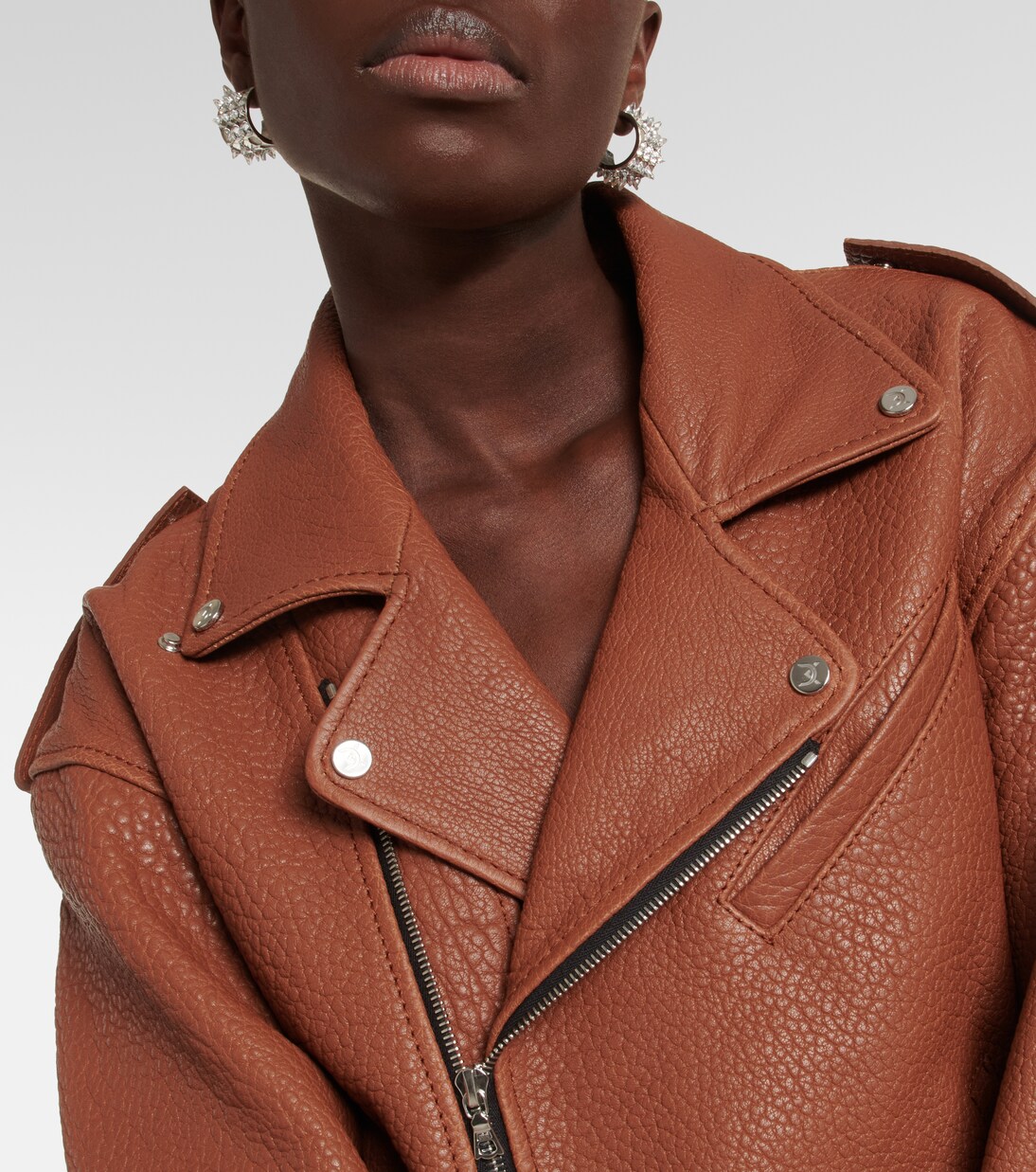 Oversize-Jacke aus Leder | David Koma