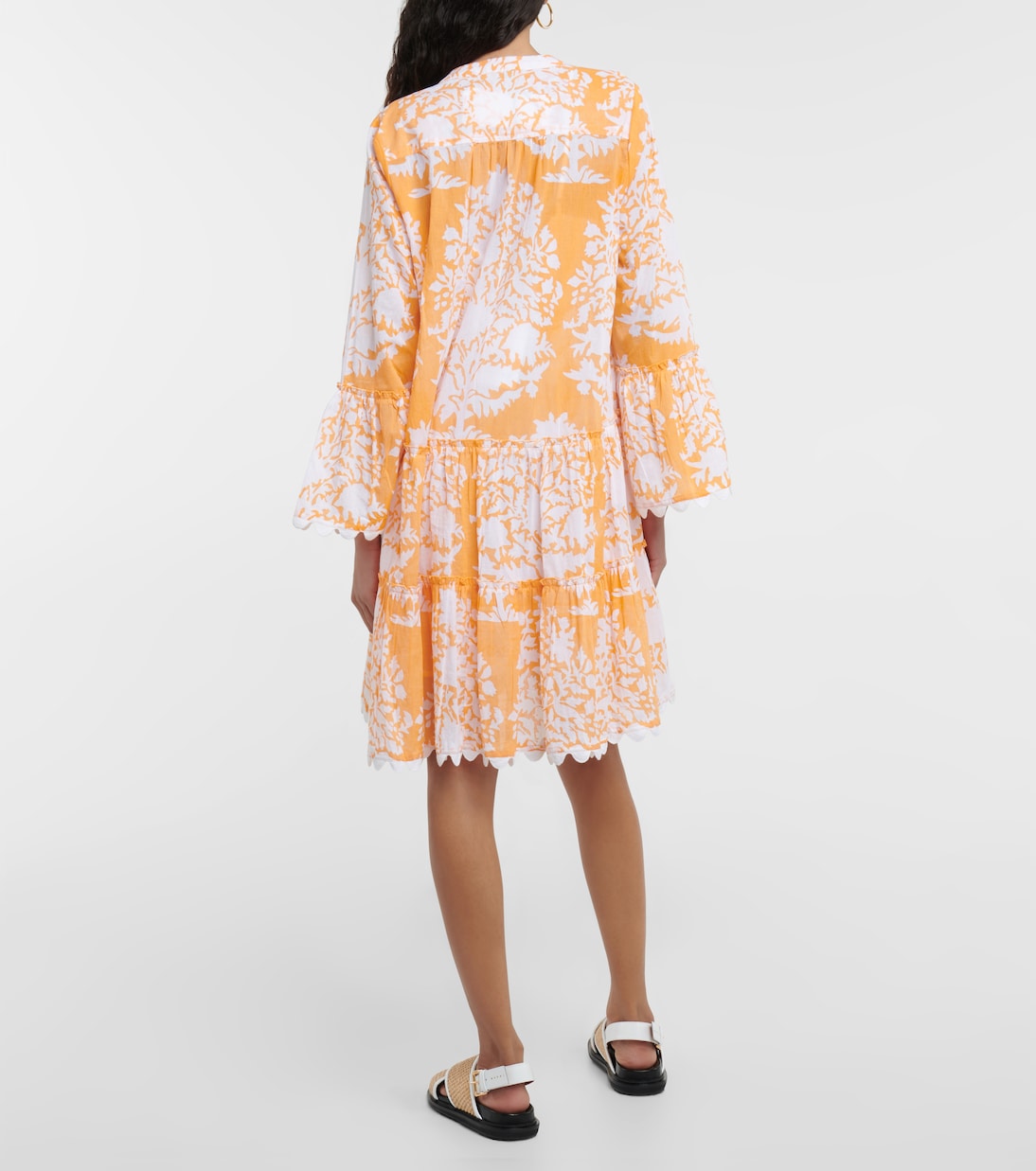 Vestido corto de algodón estampado | Juliet Dunn