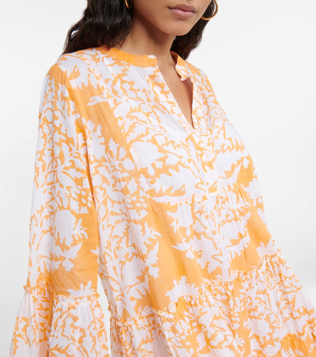 Vestido corto de algodón estampado | Juliet Dunn