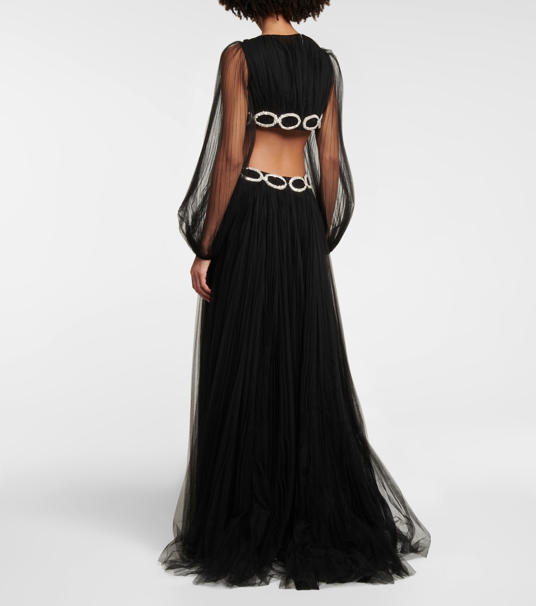 Abito lungo in tulle con cut-out | Valentino